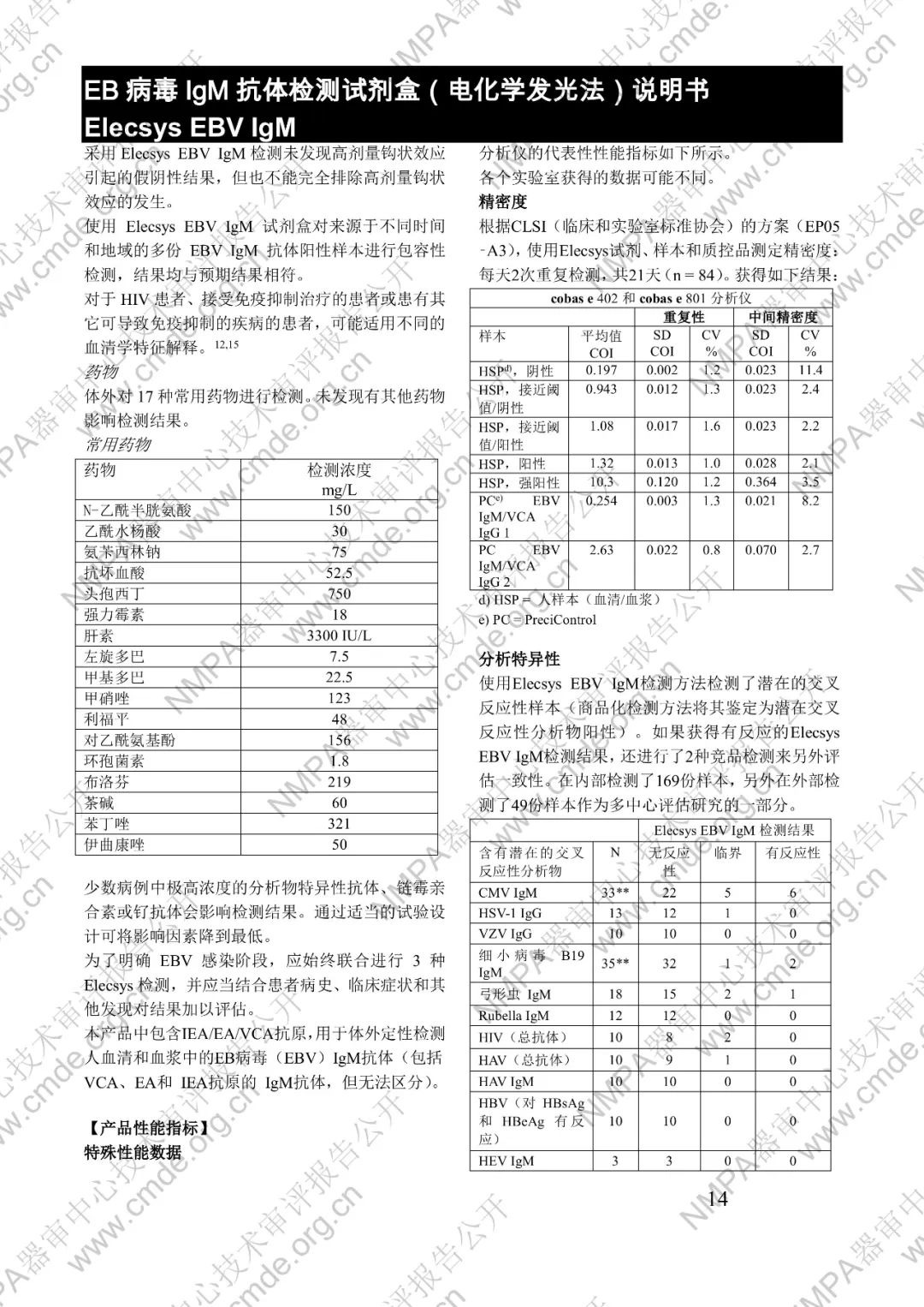 羅氏EB病毒IgM抗體檢測(cè)試劑盒（電化學(xué)發(fā)光法）三類(lèi)IVD新品審評(píng)報(bào)告公開(kāi)(圖27)